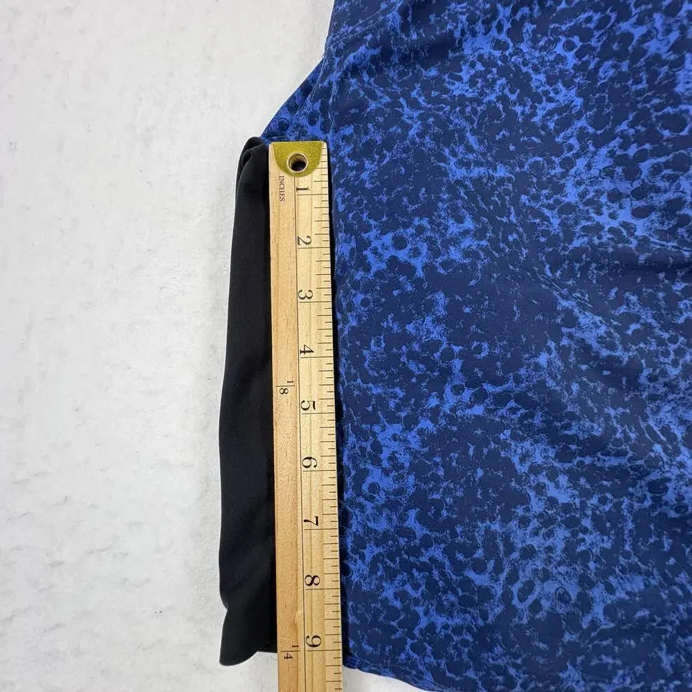 Lululemon Lined Shorts Mens Medium Blue Spotted 9 Inseam Running Gym Training
